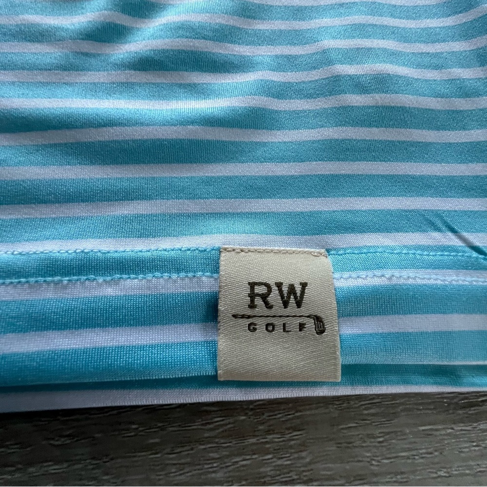⛳️RW-RORIE WHELAN Golf Polo Blue & White Stripes XXL ⛳️ - Picture 3 of 6